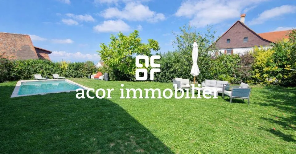 Maison familiale avec jardin, piscine et revenu locatif