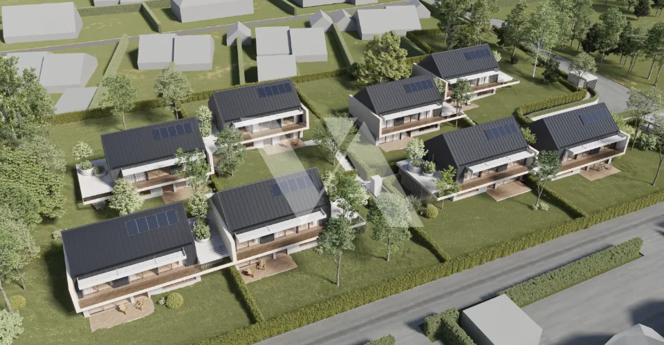 A vendre en construction - Villa mitoyenne d'exception avec jardin, terrasse et balcon