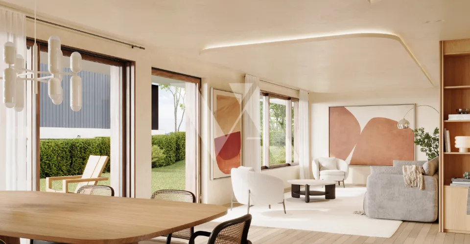 A vendre en construction - Villa mitoyenne d'exception avec jardin, terrasse et balcon