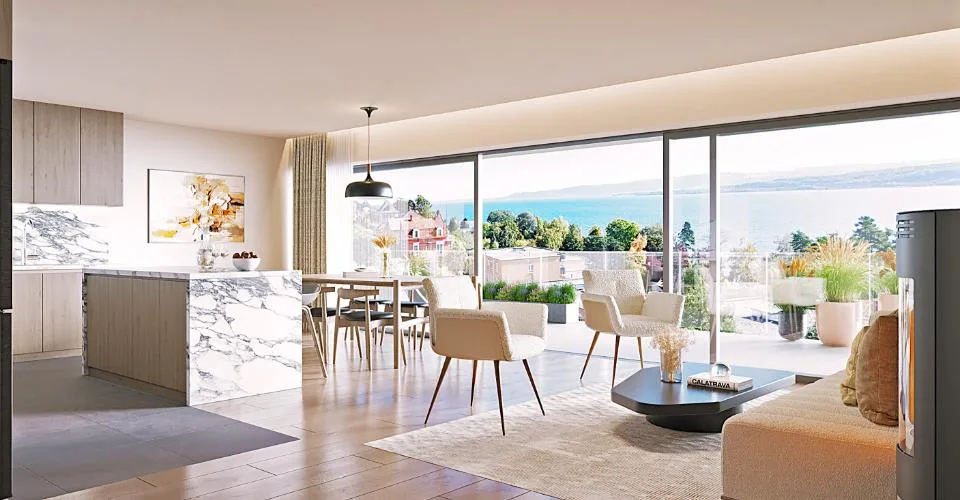 GRANDSON (VD) PPE DE TROIS APPARTEMENTS DE HAUT STANDING VUE EXCEPTIONNELLE