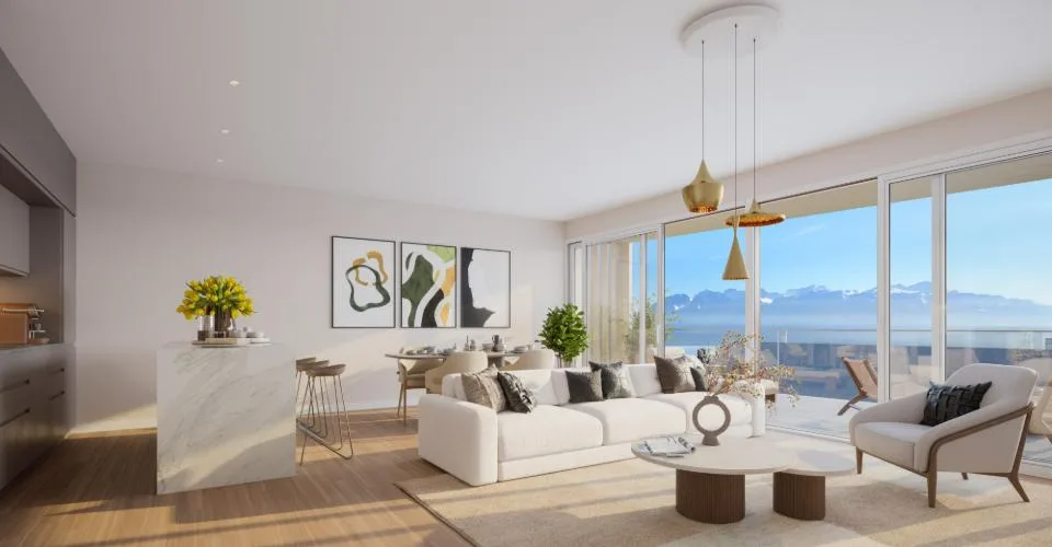Appartement avec vue sur les hauteurs de Lutry