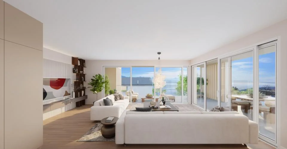 Appartement avec vue sur les hauteurs de Lutry