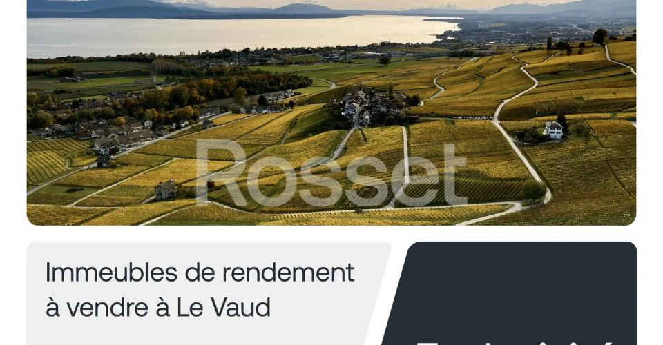 Exclusivité - 4 immeubles résidentiels - rendement de 5% - Le Vaud