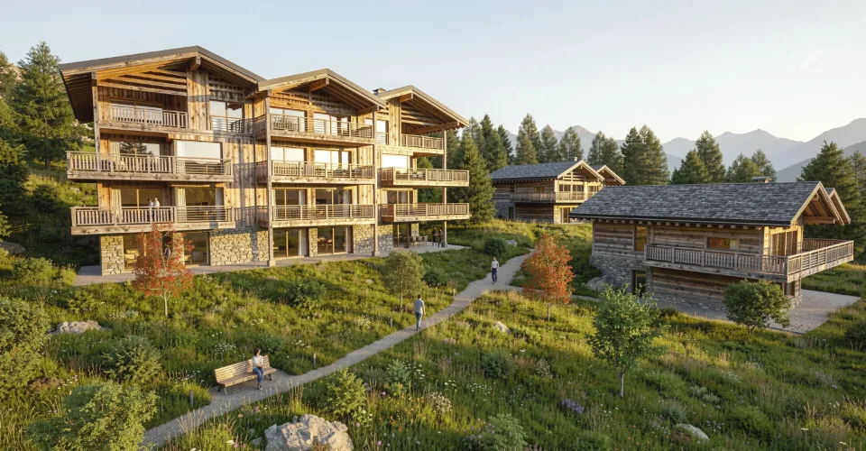 Crans-Montana, 4,5 pièces de haut standing en rez jardin avec vue