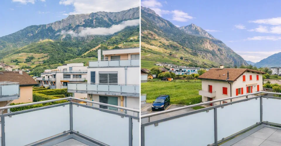 Appartements de 2,5 pièces en vente à Fully, emplacement recherché avec garage et place privée
