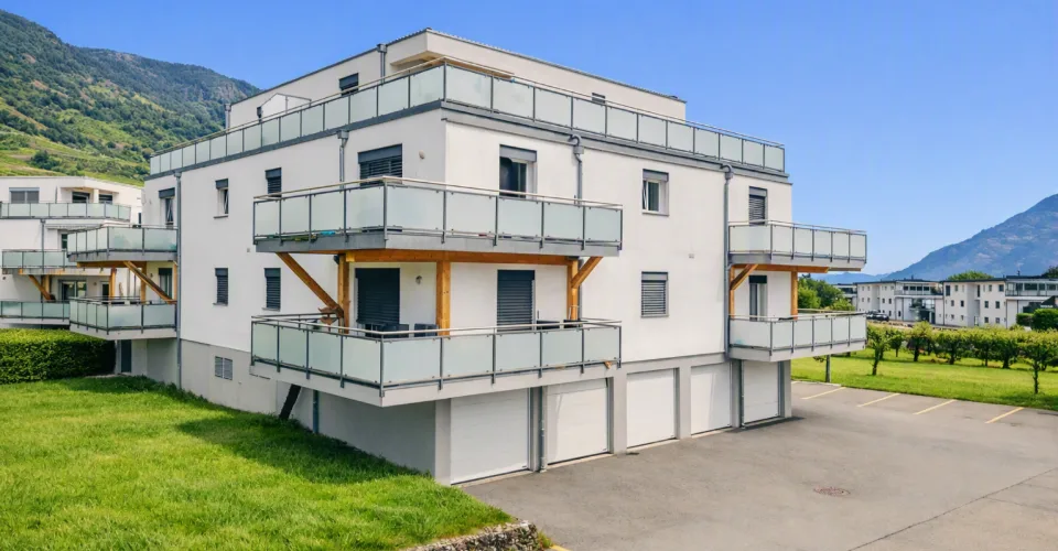 Appartements de 2,5 pièces en vente à Fully, emplacement recherché avec garage et place privée