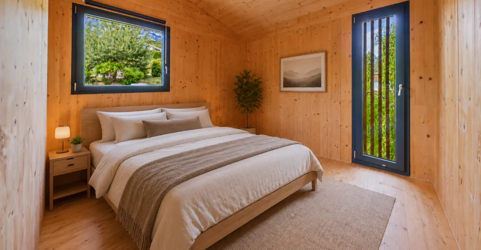 Deux maisons d'architecte dans un écrin naturel préservé à Ayent
