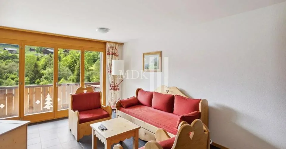Appartement de 2.5 pièces + Studio à vendre aux Thermes-Parc des bains de Val-d'Illiez