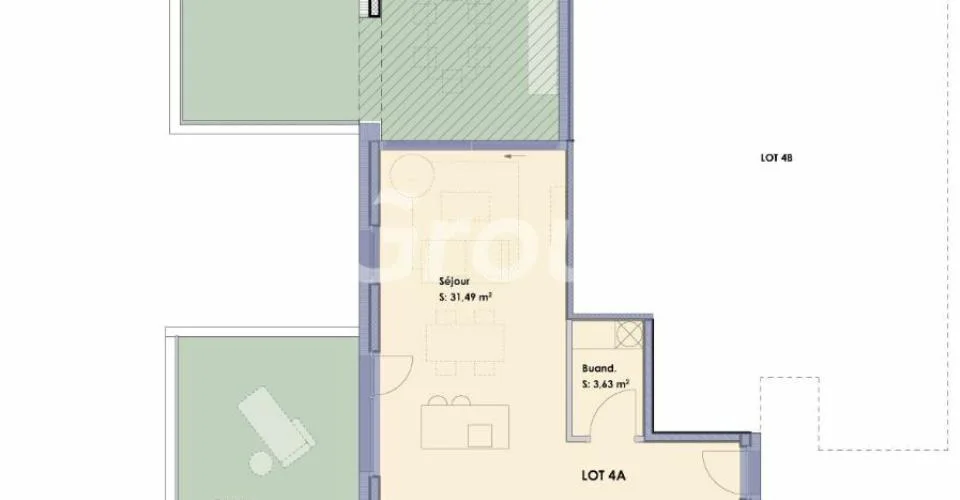 Très bel appartement neuf de 3.5 pces à Bramois avec jolie terrasse