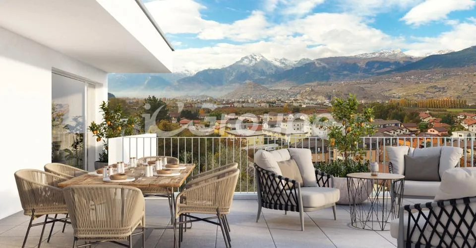 Très bel appartement neuf de 3.5 pces à Bramois avec jolie terrasse
