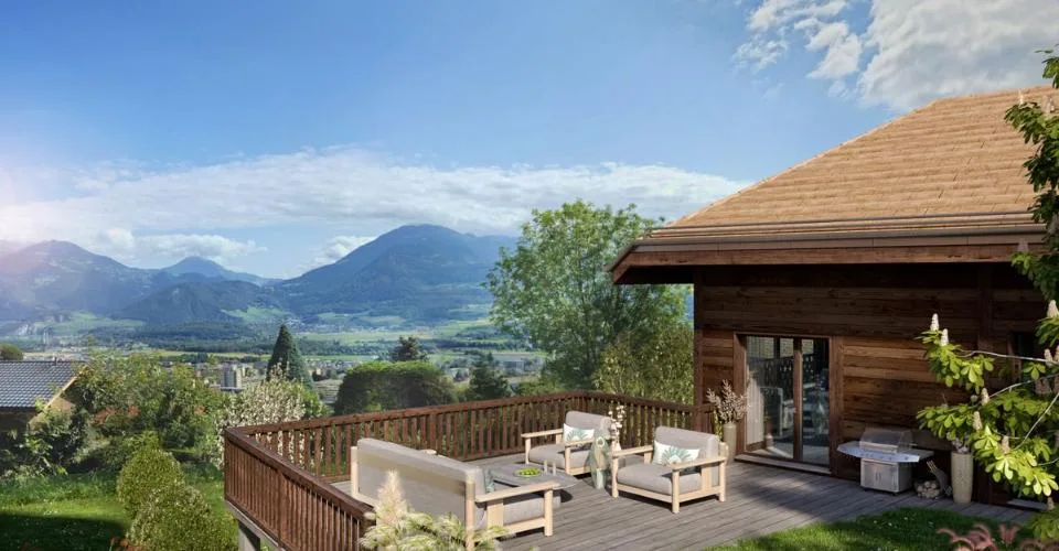 Ancien "pressoir" entièrement rénové en chalet 4.5 pièces - jardin privatif