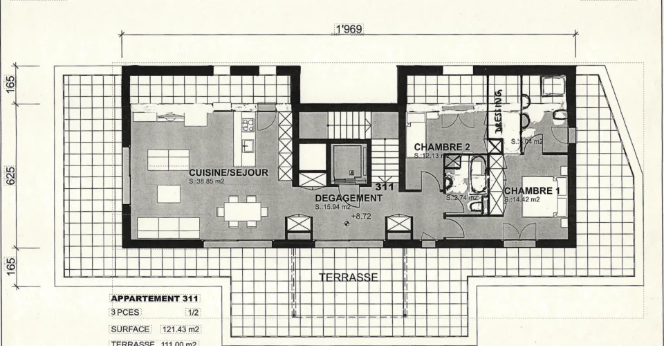 Penthouse exclusif à Sion avec sa terrasse de 100m2