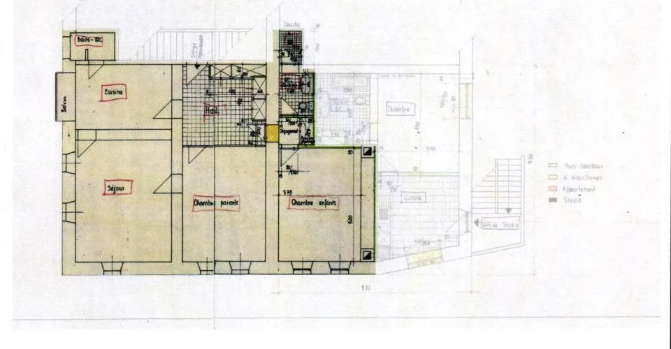 Vente en bloc de deux lots grand 3 pièces et un grand 1pièce 1-2