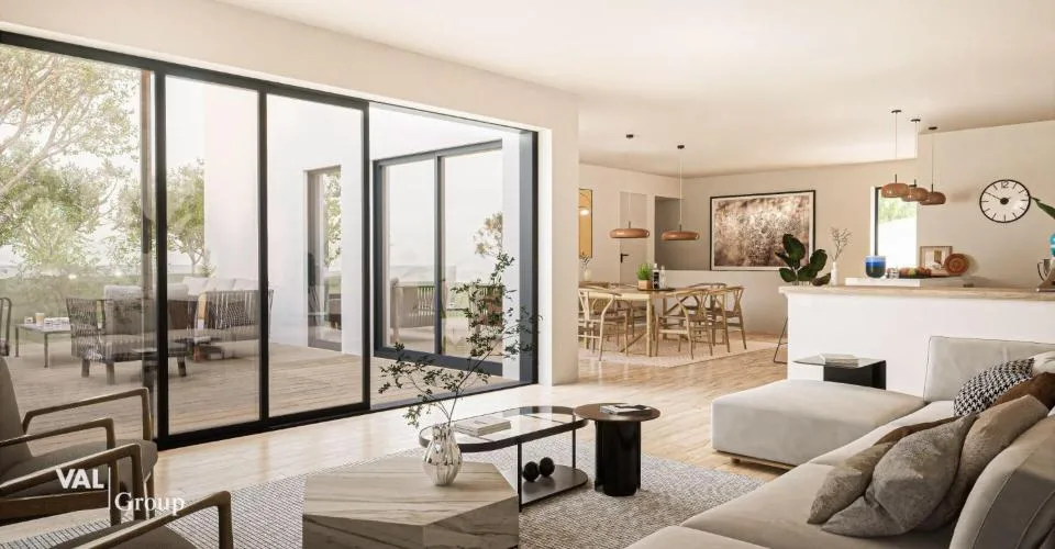 Terrain constructible pour 3 maisons unifamiliales avec projet de construction approuvé