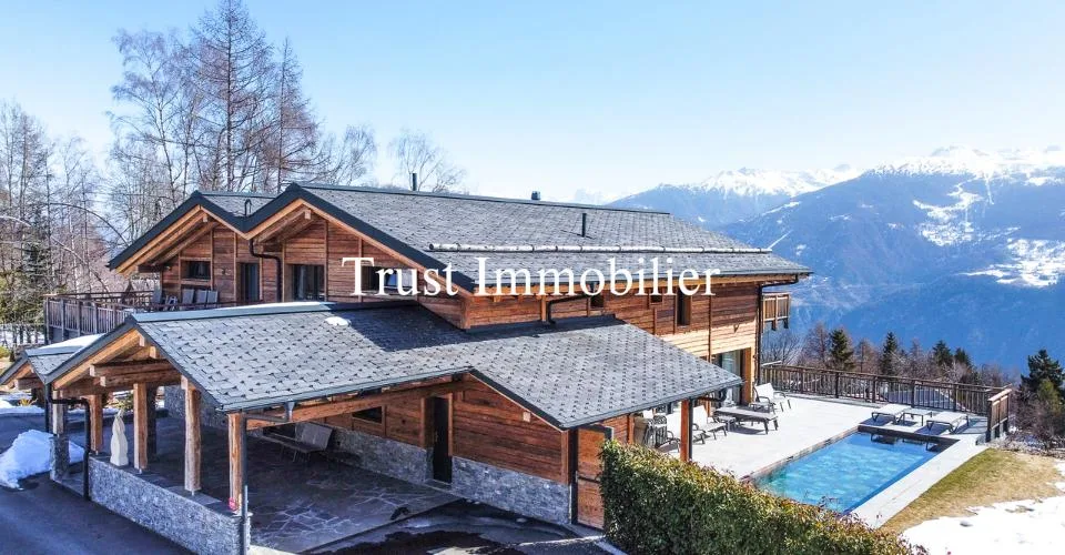6014. Chalet d'exception à Arbaz– Force et élégance face aux montagnes – Foto 12 von 13