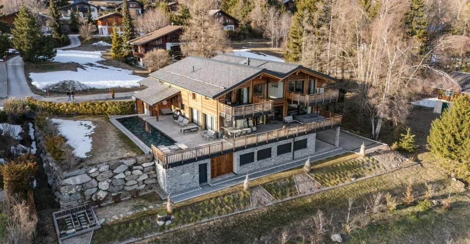 Chalet de prestige à Mayens d'Arbaz - Piscine et Vue imprenable – Foto 9 von 9