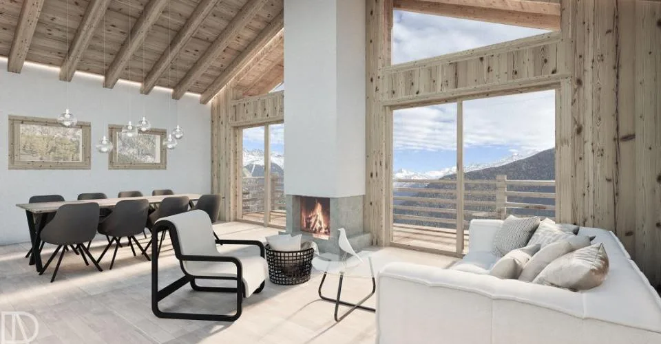 Proche Verbier LE LEVRON Chalet 3 étages 6.5 pièces
