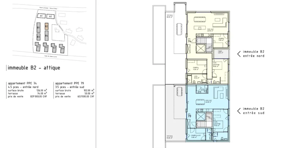 Appartement en attique de 4.5 pièces à Uvrier