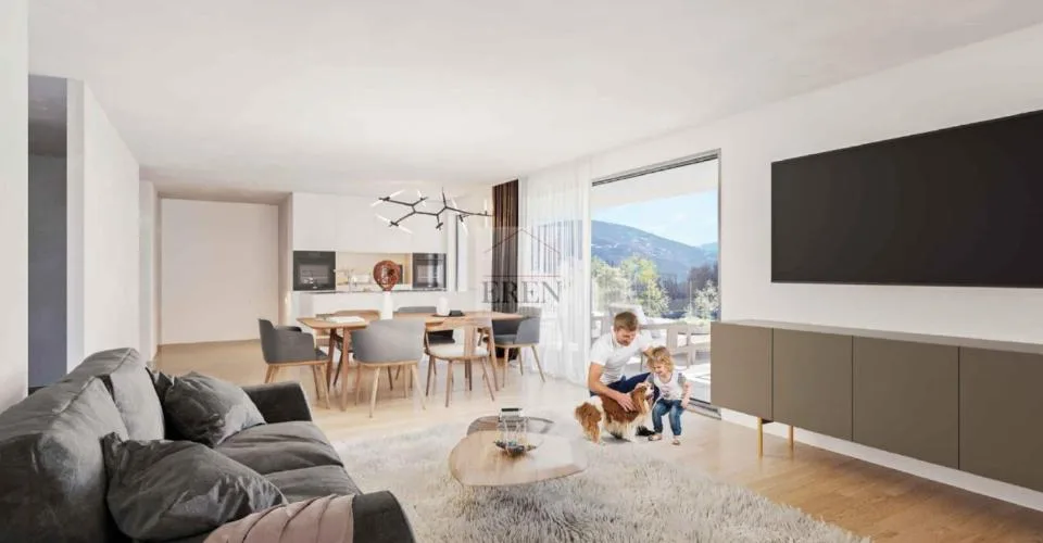 Appartement 3,5 pièces au rez de chaussée avec terrasse et pelouse