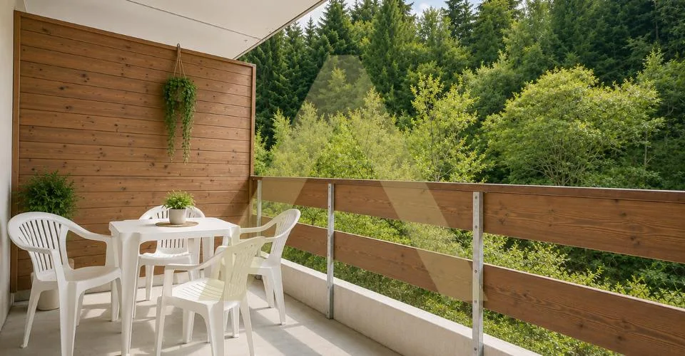 Opportunité meublée avec balcon dans un cadre verdoyant
