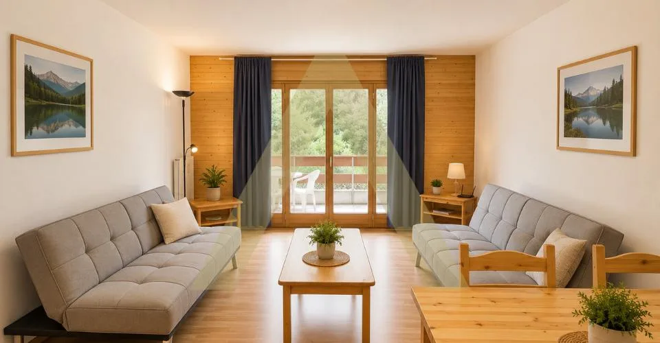 Opportunité meublée avec balcon dans un cadre verdoyant