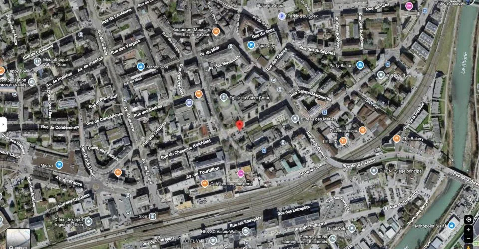 Appartement traversant 4.5 pièces 2ème étage au centre de la ville de Sion à proximité de la gare