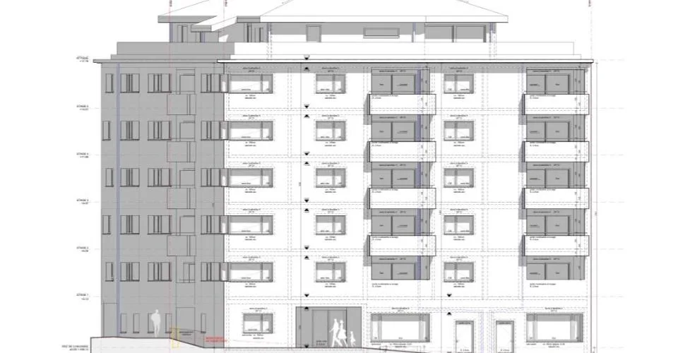 Appartement traversant 4.5 pièces 2ème étage au centre de la ville de Sion à proximité de la gare