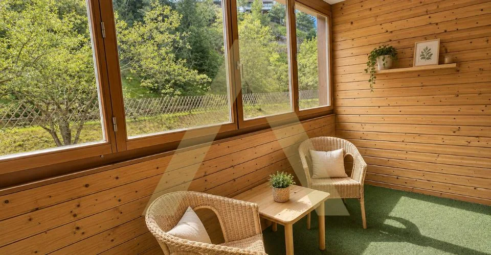 Cosy appartement meublé avec loggia dans un cadre verdoyant