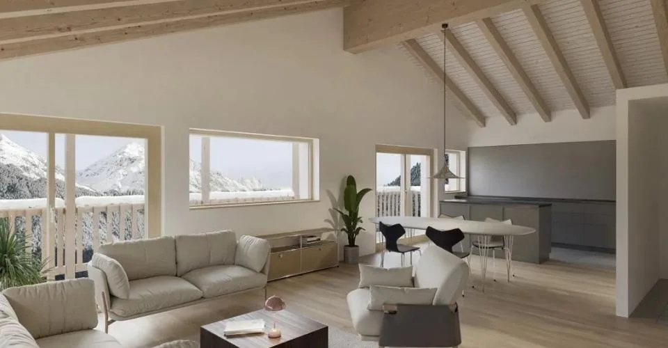 Appartement de standing, avec vue dégagée sur les montagnes