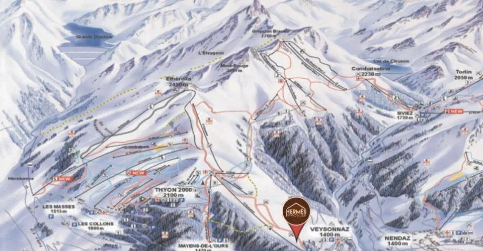 Superbe appartement de 3.5 pièces sur les pistes de ski à Veysonnaz – Foto 2 von 13