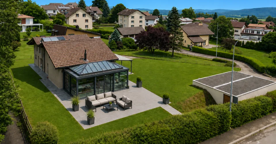 Propriété d'exception avec deux habitations et vaste jardin dans un cadre privilégié