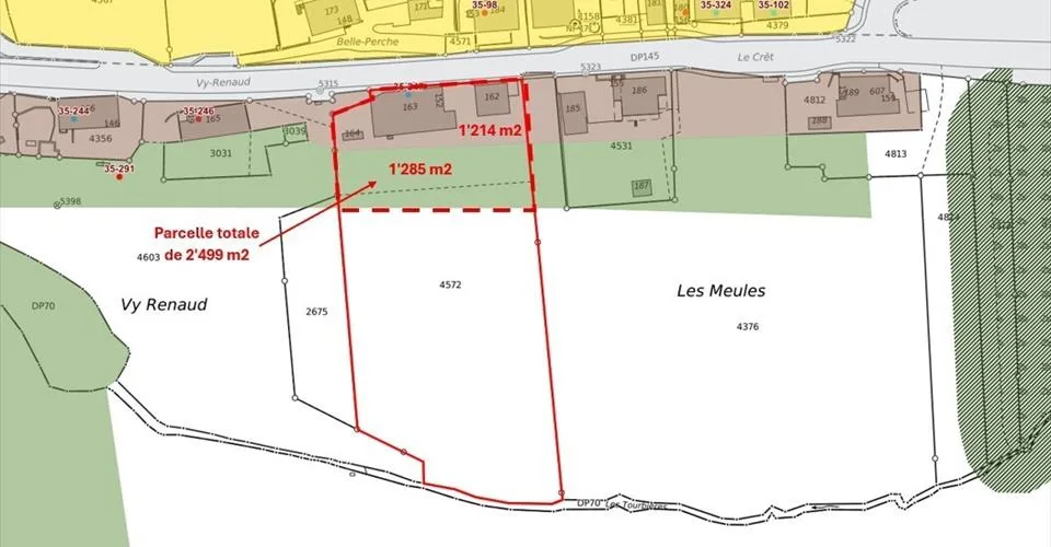 Ferme neuchâteloise à rénover avec grange et maison attenante