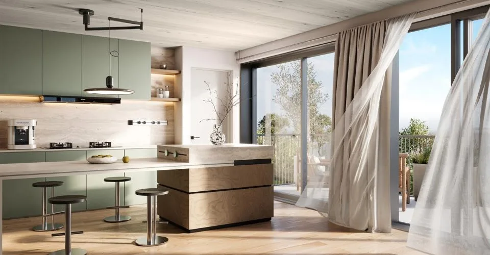 Appartement 4 pièces en attique avec terrasse de 76 m²