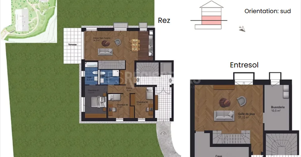 Appartement neuf de 5 pièces à Peney - Confort moderne, jardin & calme