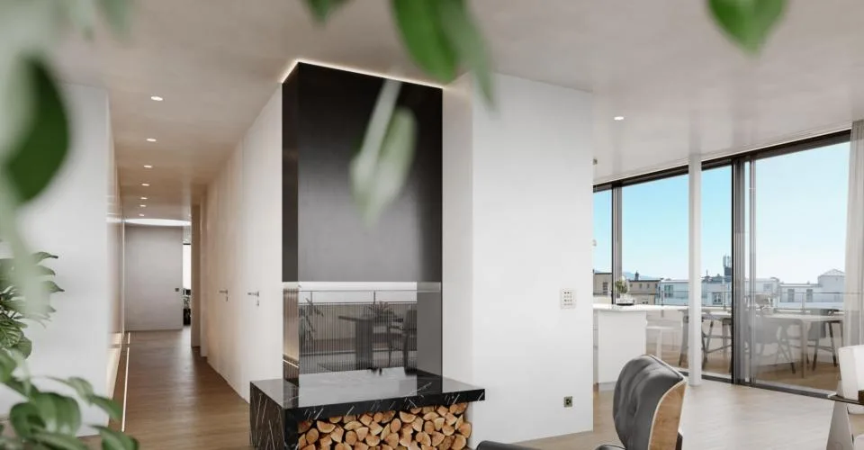 Exceptionnel attique neuf de 295 m2 avec terrasse de 182 m2 aux Eaux-Vives
