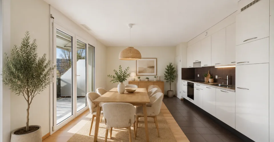 Exclusivité : attique traversant de 5 pièces avec généreuse terrasse et balcon