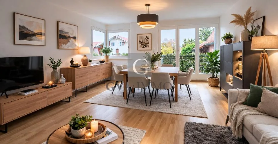 Superbe triplex au cœur du village de Meinier – Vue Mont-Blanc
