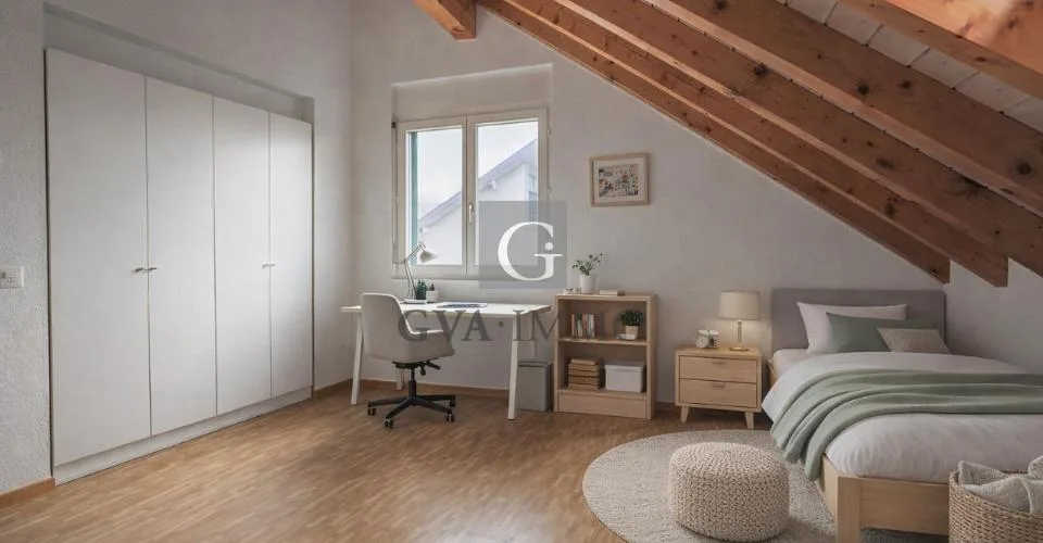 Superbe triplex au cœur du village de Meinier – Vue Mont-Blanc