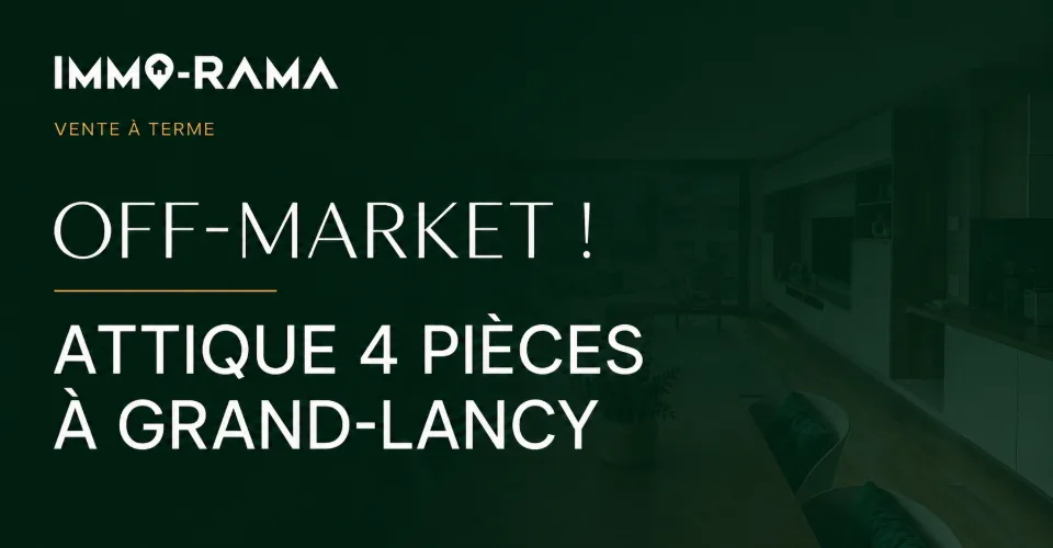 À VENDRE 4.5 PCS EN ATTIQUE AU GRAND-LANCY