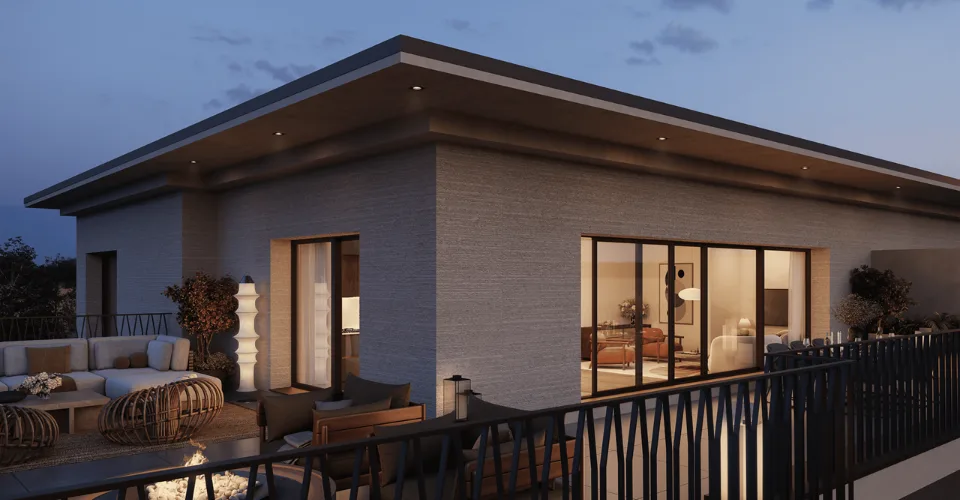 5 pièces en attique avec terrasse de 78 m²