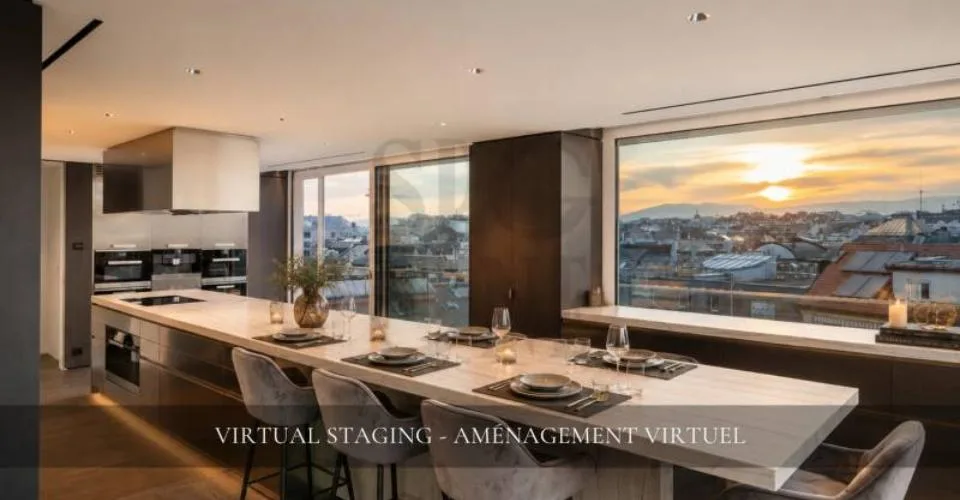 Prestigieux triplex avec vues imprenables sur le lac et les Alpes