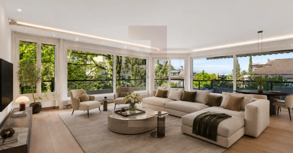 Exceptionnel 6.5 pièces en duplex avec jardin à Champel