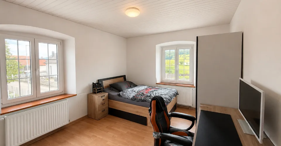 Opportunité unique de 2 maisons mitoyennes avec jardin, terrasse, cave voûtée et garages à Grandfontaine