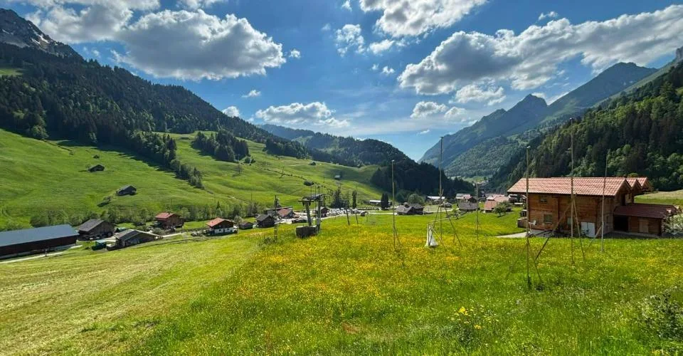 Chalet mitoyen avec permis en force - Jaun