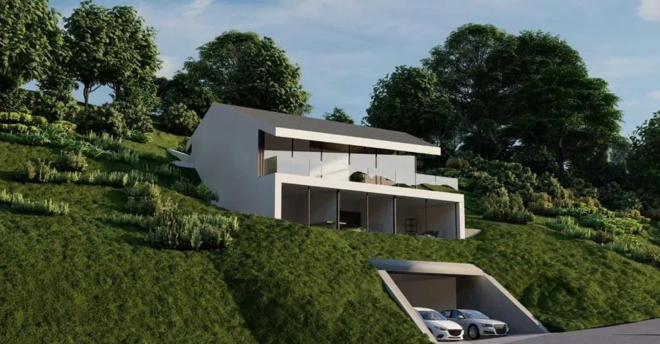 Parcelle avec permis en force et projet pour une villa individuelle – Foto 4 von 6