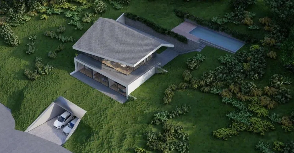 Parcelle avec permis en force et projet pour une villa individuelle