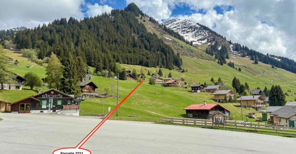 Terrain constructible 1'515 m2 aux Mosses