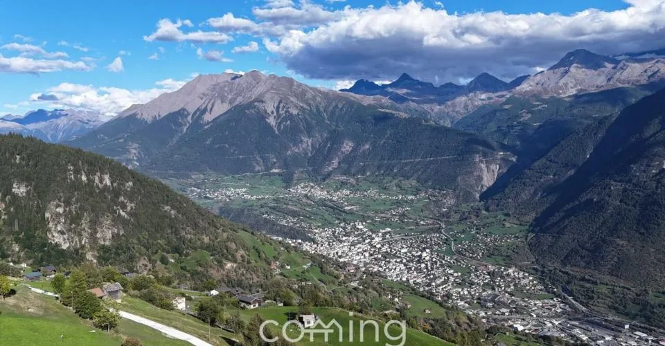 Bauparzelle in Salwald, Mund - Panoramablick auf Glishorn und Rhonetal, Erstwohnsitz möglich