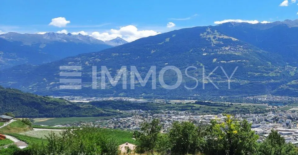 Terrain à bâtir avec vue à couper le souffle sur le Valais
