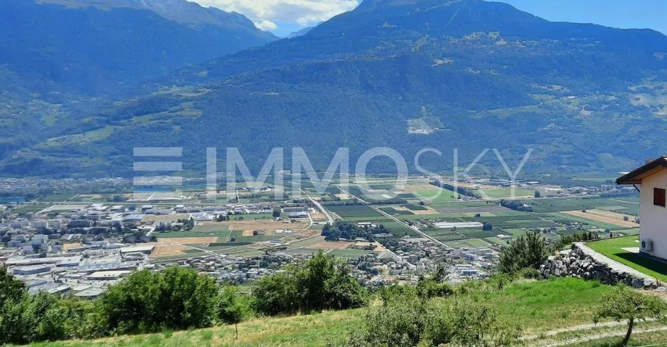 Terrain à bâtir avec vue à couper le souffle sur le Valais